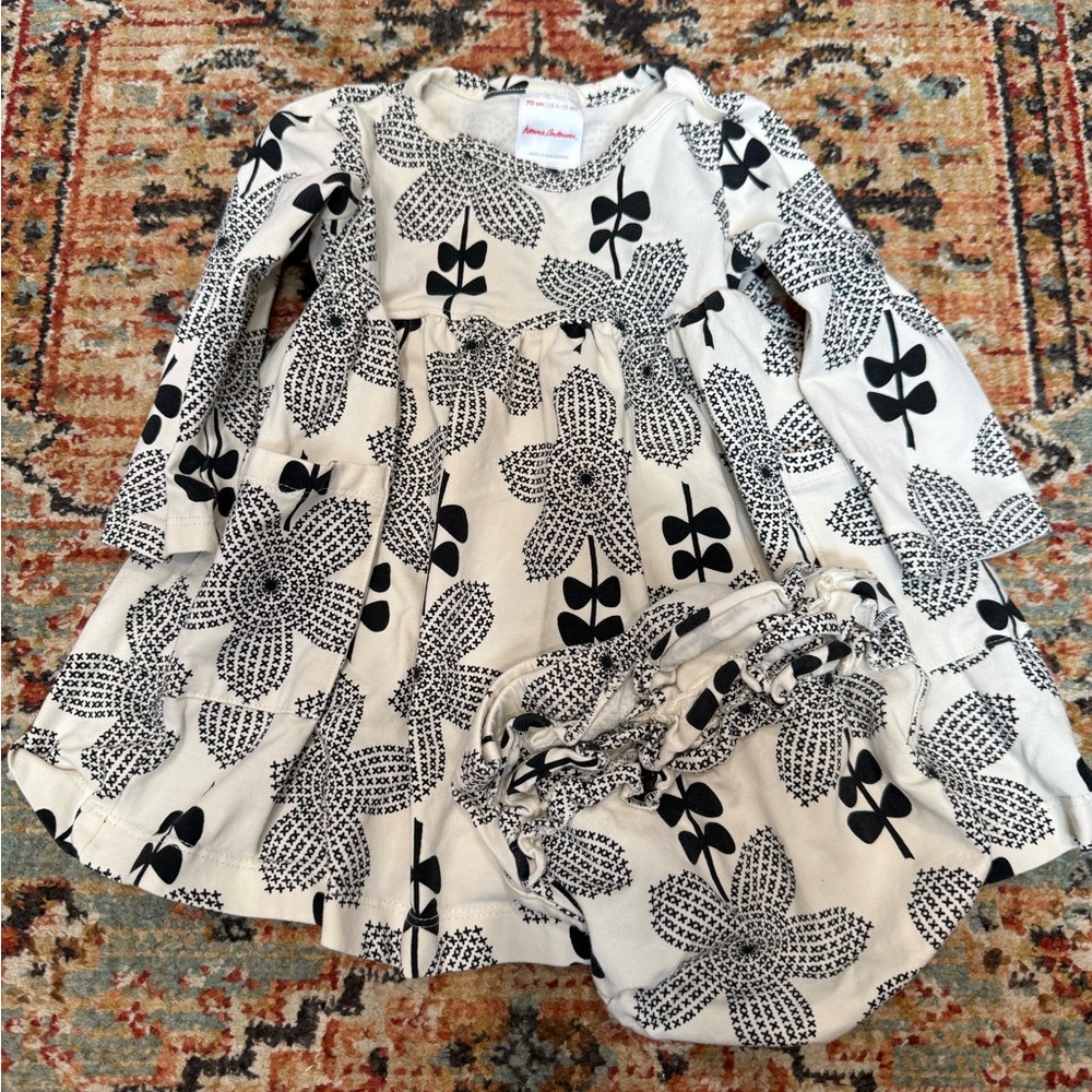 Hanna Andersson Black and White 6-12 month Dress